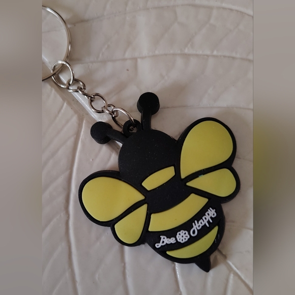New Adorable Yellow and Black Bee Keychain - Picture 2 of 3